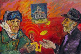 Ван Гог дарит свое ухо глухому художнику. 2009.Холст, масло. 65х100